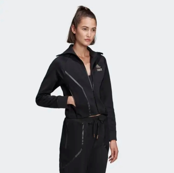 Adidas x James Bond 007 Sportswear Track Jacket Women's Size Large GN6817 Black - Picture 11 of 11